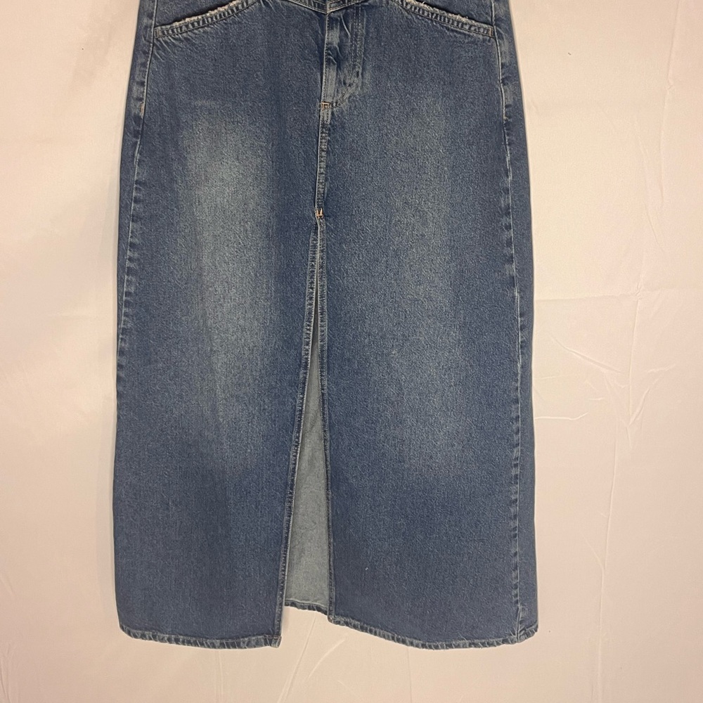 We The Free Blue Pencil Skirt